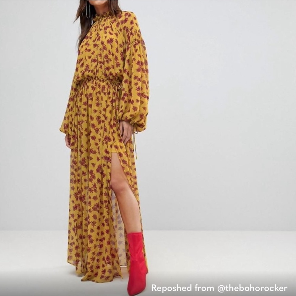 Mango Yellow Floral Dress